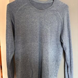 Blue Long Sleeve Knit Lululemon top